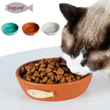 2017Doglemi New Selling Ceramics Pet Cat Feeder Bowl
